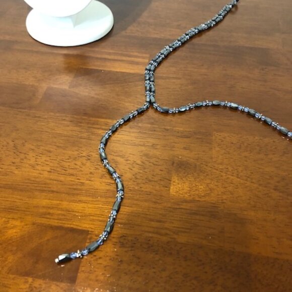 Blue Black Bead Chain Magnetic Necklace Bracelet Wrap Pre-Owned. - Picture 7 of 14